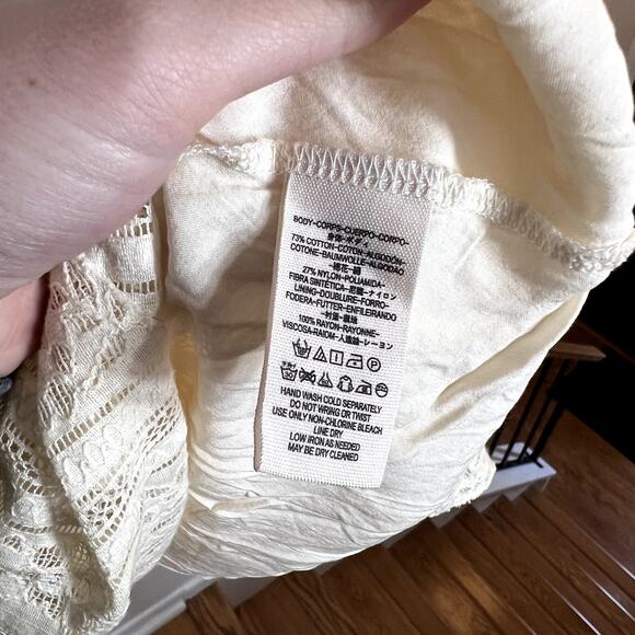 Free People Cream Lace Swing Dress LAST CALL - Picture 4 of 5